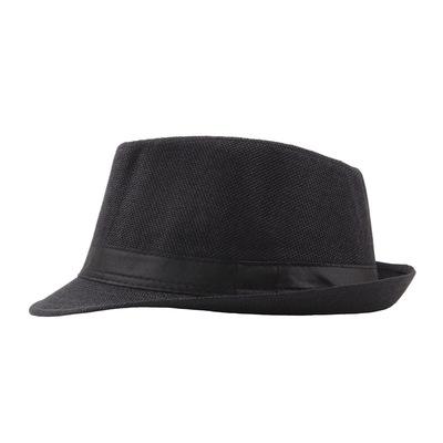 China High Quality Mens Vintage Straw Felted Hat Black Promotional Cheap Hats for sale