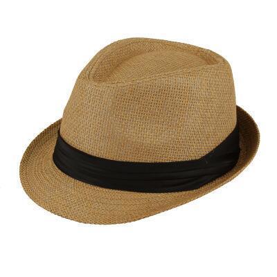 China Custom Handmade Australian Stylish Women's Vintage Striped Hard Flat Wide Brim Felt Fedora Hats for sale