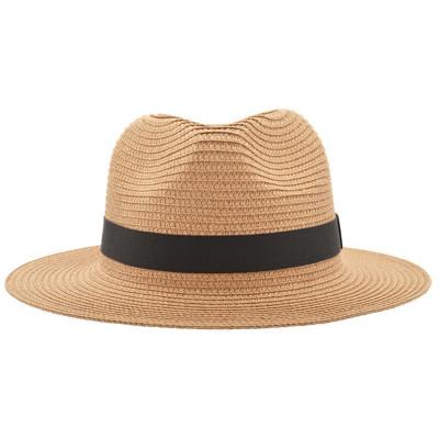 China High Quality 2022 Fashion Custom Design Straw Panama Hat Female Bow Straw Hat Women Big Brim Beach Sun for sale