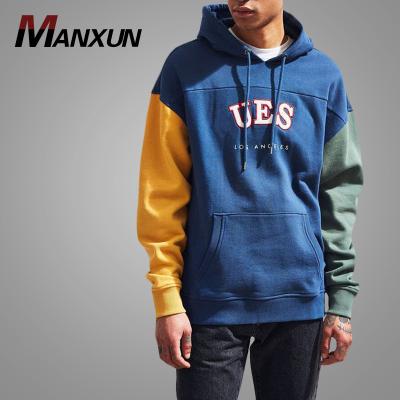 China New Arrival Colorblock Anti-Shrink Men's Long Sleeve Sweatshirt Kangaroo Pocket Pullover Hoodies For Men for sale