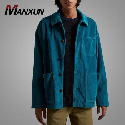 China Anti Shrink Anti Shrink OEM Customize Men Shirt High Quality Corduroy Casual Jacket Plus Size Men Jacket for sale