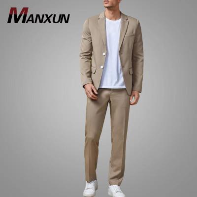 China Lapel Neck Lapel Anti-Pilling Mens Clothing Latest Style Men's Blazer Suits Pocket And Trouser Suit Sets Single Gentleman Men Slim Fit Blazer Breeches for sale