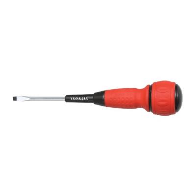 China High Quality Plastic Slotted Handle Double Head Plastic Color Handle Screwdriver Model#2204-Slotted Comfortable Screwdriver for sale