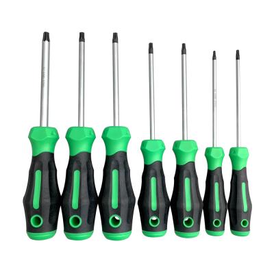 China Professional Polypropylene Screwdriver Set Soft Handle Big Torque Magnetic Torx Screwdriver Set Tools #0113T-7 for sale