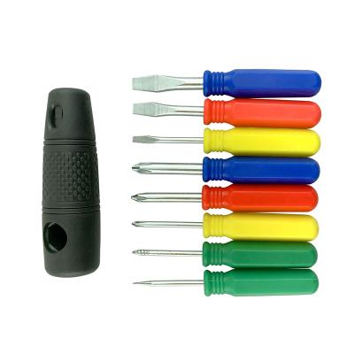 China Mini Screwdriver Tool Kit Precision Awl Head Plastic Multifunctional Screwdriver Set 8pcs Set Magnetic Screwdriver Set 9009F for sale