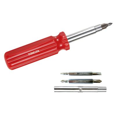 China Plastic Performance Tool 6-in-1 Screwdriver with Interchangeable Shafts and PH, SL, Hex Bit Screwdriver Set tools#1004 -6 in 1 for sale