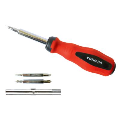 China Hot Selling Plastic Multifunctional 6 in-1 Screwdriver Bit Set with Comfortable Grip #2201 Model -6 in 1 for sale