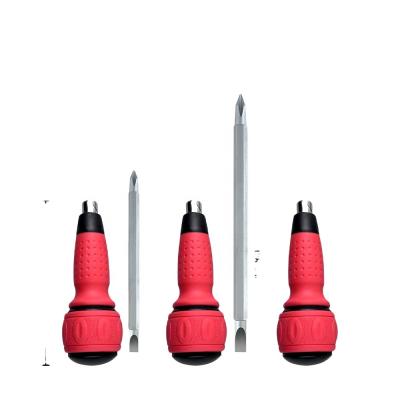 China Hot Sale #2204D -2in1 Multi-fuctional Magnetic 2-in-1 Screwdriver Ball Handle Screwdriver Set Hex Plastic Comfortable Boloster Tool for sale