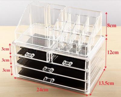 China Durable Multifunctional Luxury Acrylic Cosmetic Counter Make Up Organizer Storage Box Lipstick Display Holder for sale