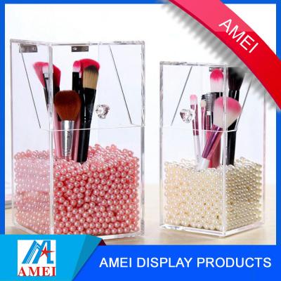 China OEM Factory Price Recyclable Clear Plexiglass Acrylic Brush Holder for sale