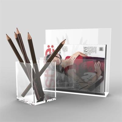 China Stylish cheap acrylic pen holder/brochure holder/book display stand for sale