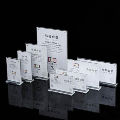 China Custom Sign A5 Clear Acrylic Menu Stand Holder Acrylic Clear Ticket Price Flyer Flyer for sale