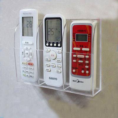 China Sustainable Clear Wall Mounted Acrylic Tv Remote Control Holder For Hotel for sale