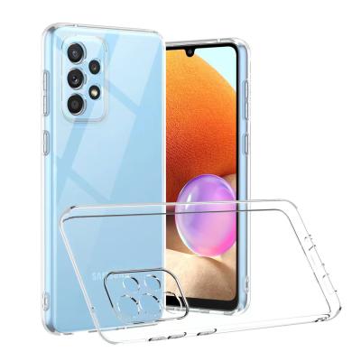 China Fashion phone case tpu 2mm shockproof shockproof phone case for Samsung Galaxy A52 transparent clear case for sale