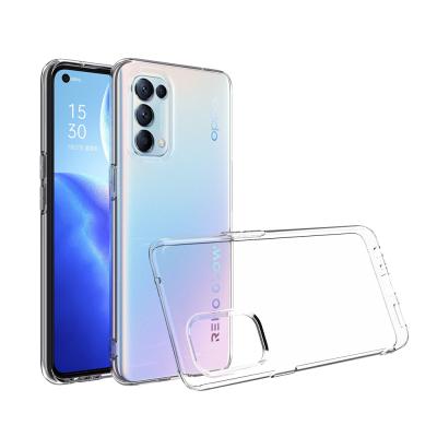 China 2021 High Clear Factory Selling High Transparent 2.0MM Thick Anti-falling TPU Mobile Phone Case For Oppo Reno5 5G for sale