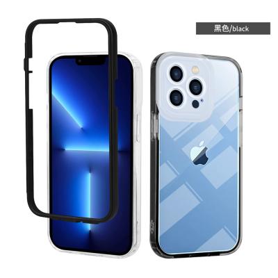 China High 360 Transparent PC Shockproof Fashion TPU Case 2 In 1 Soft TPU Phone Case Suitable For iPhone 13 Pro Max for sale