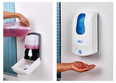 China DC 6V Commercial Wall Mounted Soap Dispenser Plastic Hand Washing Dispenser for sale