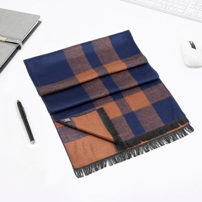 China 30*180cm/60*180 men's cashmere plaid scarf winter thickened scarf for sale