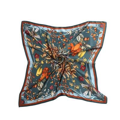 China Square Fashion Foulard Custom Digital Printing Square Silk Scarves 100% Silk Scarf for sale