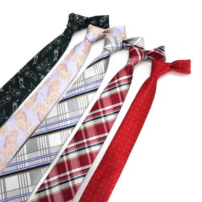 China Available or custom Custom Silk Ties High Quality Jacquard Polyester Mens Business Neck Ties Customized Classic Necktie Silk Necktie Manufacturer for sale