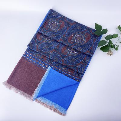 China To keep warm New model 2022Printed brushed velvetMen's cashmere fashion design scarf for sale