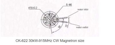 China Het sinteren van Ontdooiende Microgolf 2,8 A 0,01 Ω van het Ononderbroken Golfmagnetron Te koop