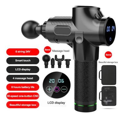 China Everyfun Body Massage Gun 30 Speed ​​Custom Muscle Percussion Massage Therapy Gun With LCD Screen for sale