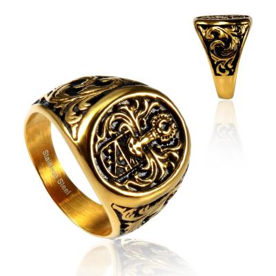 China CLASSIC Unique Vintage Animal Spider Shape Ring With Stainless Steel 18k Gold Plated For Men's Jewelry for sale