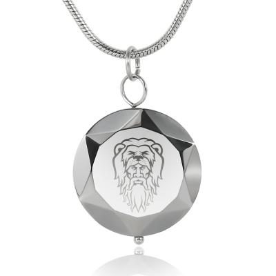 China Hiphop Star Tungsten Carbide Six-pointed Pendant For Men's Lion/Tiger/Wolf Custom Engraving Pattern With Stainless Steel Snake Chain for sale