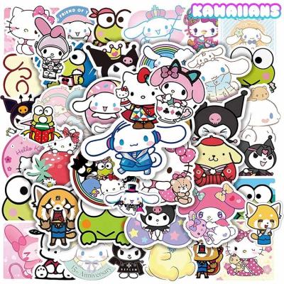 China Customized Lenticular Stickers T-shirt Holo Box 50pc Anime Transitional Waterproof Sticker For Wall for sale