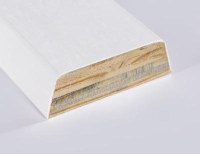 China Interior Decoration Gesso Coated LVL Baseboard Casting Primed Baseboard Molding for sale