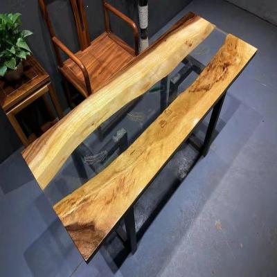 China Ply: No River Wood Table Resin Slab Epoxy Resin Table Top Solid Wood Table for sale