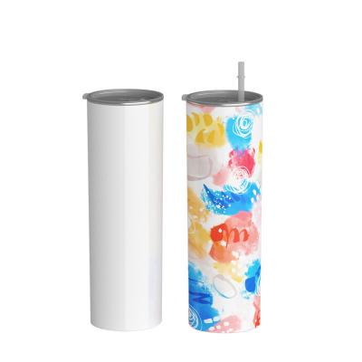 China Viable Sublimation Products 20oz Stainless Steel Coffee Mug Sublimation Blanks Double Walled Insulated White Lean Tumbler Directly for sale