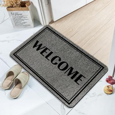 China Washable Custom Logo Customized White Washable Door Mat Entrance Floor Mats Wholesale Indoor Outdoor Anti Slip Mats for sale