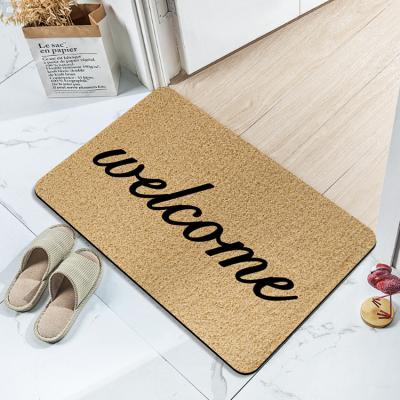 China Washable Custom Wholesale Indoor Outdoor Carpet Home Door Mat Floor Mat Front Entry Mat Inner Front Door Mat Washable for sale