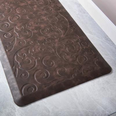 China Wholesale Washable Custom Printed To Relieve Anti Fatigue Cushioned Foot Mat Premium Pvc Pu Kitchen Mat for sale