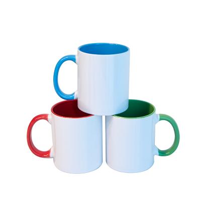 China Sublimation Mug Factory Sale 11oz Sublimation Ceramic White Mug Viable 11oz Full Oz Coffee Mug With Handle for sale