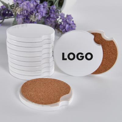 China Viable Custom Wholesale Blank Ceramic Car Coasters For Sublimation for sale