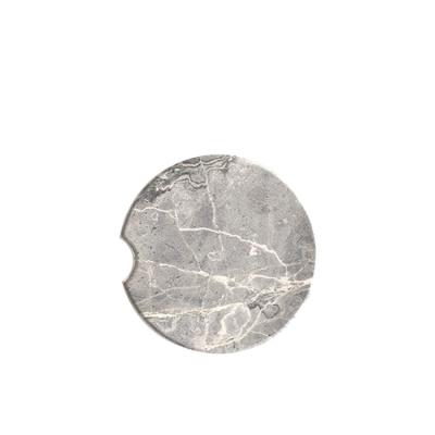 China New type viable ceramic empty sublimation sandstone marble pattern car coaster for sublimation for sale