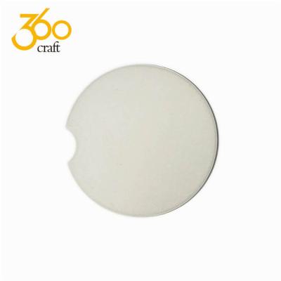 China Sustainable Home Decoration Round Shape Absorbent Ceramic Sublimation Car Coaster for sale