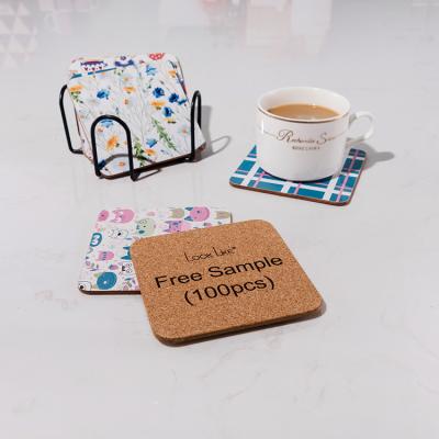 China Free Sample 360Craft Sustainable Home Serviceable OEM Service Laser Logo MDF Bar Coaster Decorative Set for sale