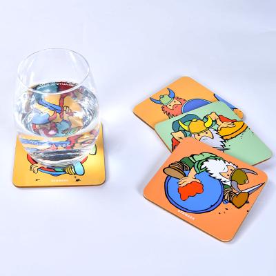 China New 2022 Sublimation White MDF Viable Custom Cheap Printed Square Cork Coaster For Beer Coffee Drinks Rack for sale