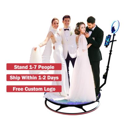 China Wireless Wedding 360 Photo Booth Wall Battery 360 Photo Booth With Enclosure Props Free Shipping Fast With Red Carpet for sale