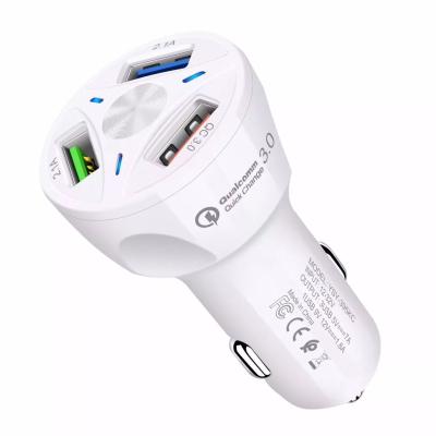 China Factory Wholesale Customized new 2020 3-port New Arrival fast charge QC 3.0 smart Car Charger with 3 USB Outputs for sale