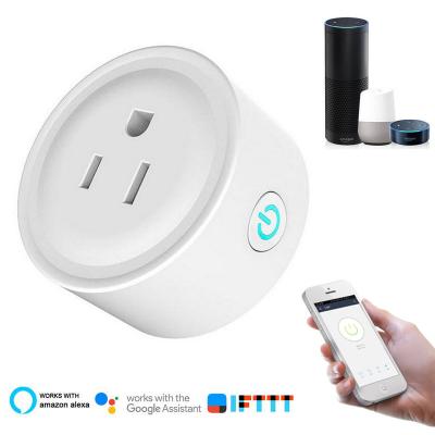 China Smart Socket US Wifi Plug with Surge Protector, Voice Control Smart outlet Work with Alexa Google Home Tuya APP for sale