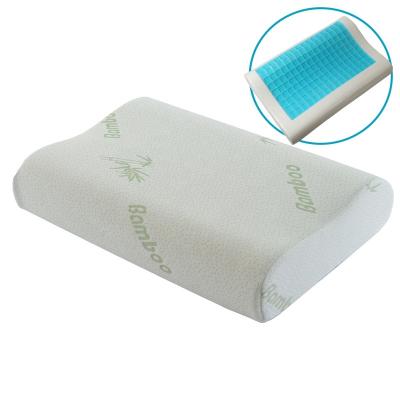 China Anti-Static Adjustable Ice Gel Cooling Wave Shape Bamboo Memory Foam Cervical Pillow For Sleep for sale