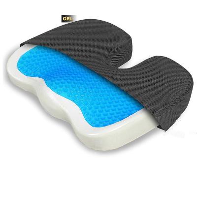 China Anti-static Ergonomic Memory Foam Coccyx Orthopedic Seat Car Chair Gel Cool Cushion For Sale for sale