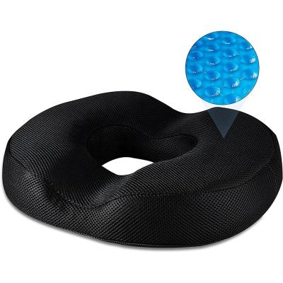 China Best Anti-Static Ergonomic Memory Foam Gel Donut Cushion Butt Hemorrhoids Cushion For Car Seat Office Chair for sale