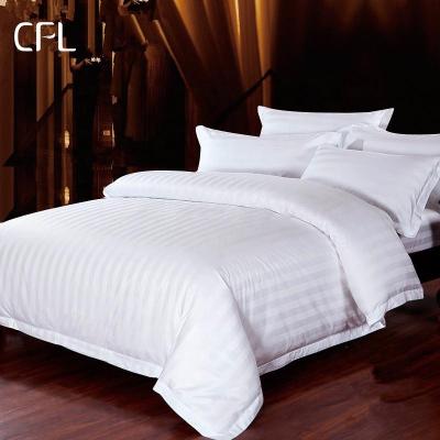 China CFL Hilton Hotel Quality Folded Luxury Bedding Set Luxury Bed Sheets for sale