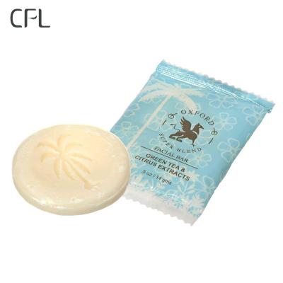 China Low MOQ Wholesale Resort CFL OEM Private Label Bath Soap Bar Hotel Motel Transparent Soap For Hand And Body Use for sale